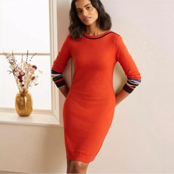 Boden Alba Long Sleeved Boat Neck Knit Dress size 6 - Picture 10 of 10
